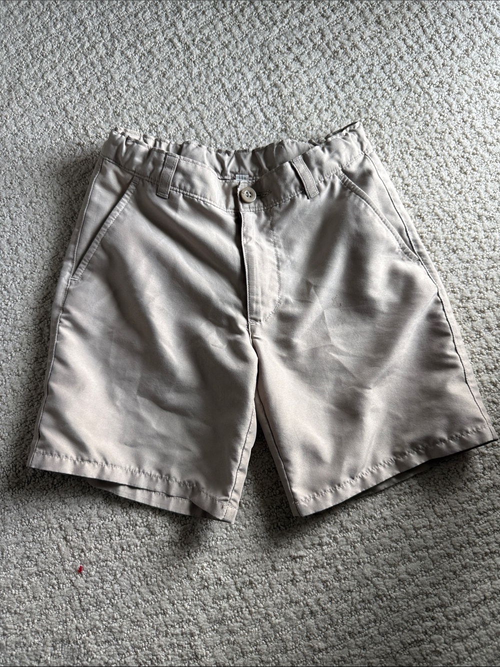 Izod Boys Tan Elastic-Waist adjustable Shorts